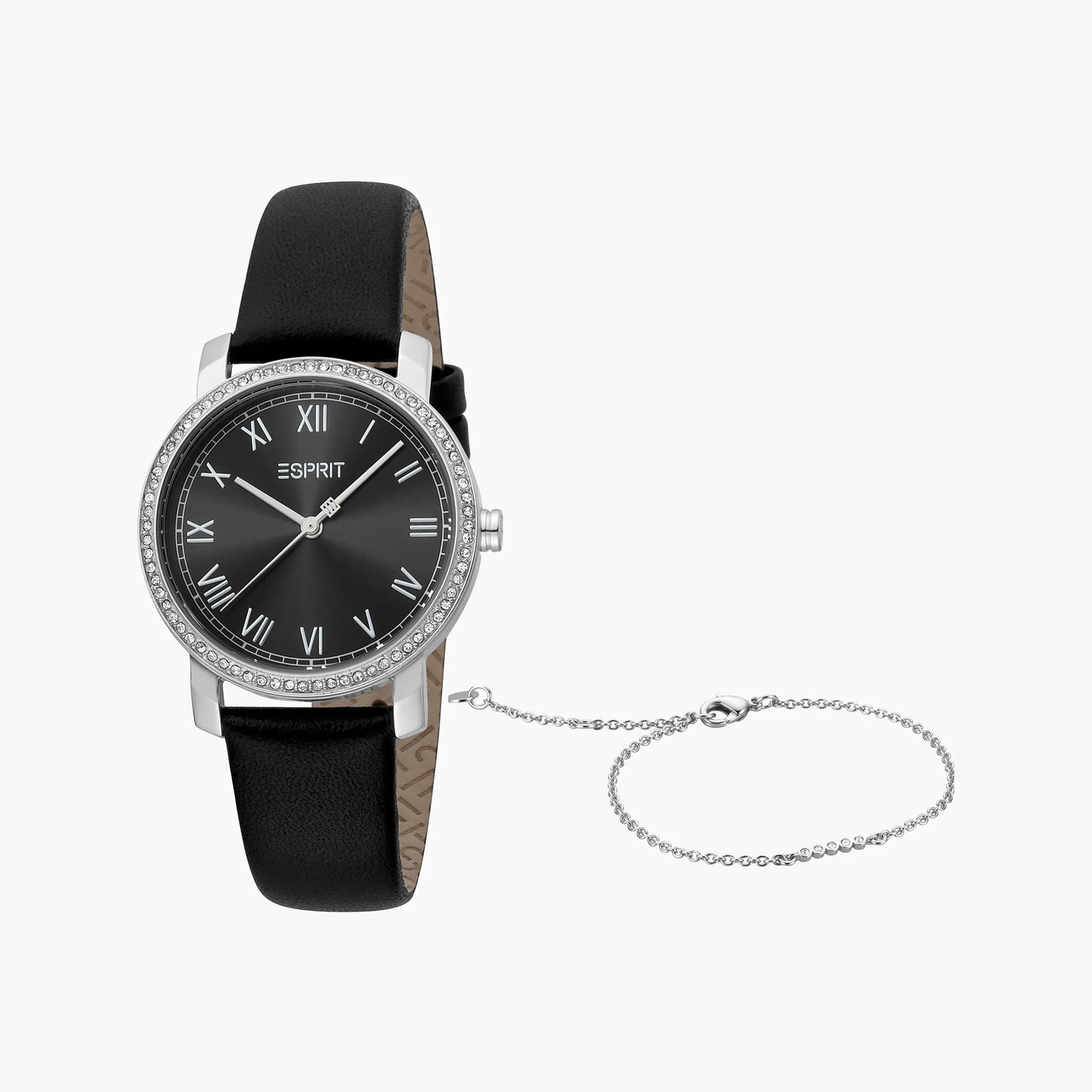 Esprit Women's Black Leather Watch, Black Dial | Es1l183m0015 by i-watch