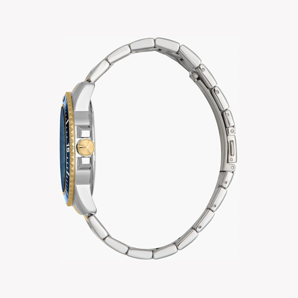 JUST CAVALLI TWO TONE STAINLESS STEEL MEN'S WATCH - ELEGANT BLUE DIAL SOPHISTICATION-i-Watch-2