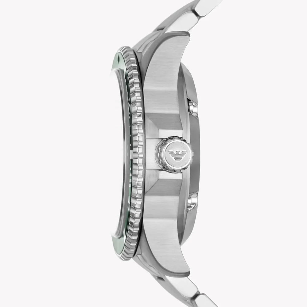Emporio Armani Men's Silver Watch, Green Dial | Ar60061 by i-watch