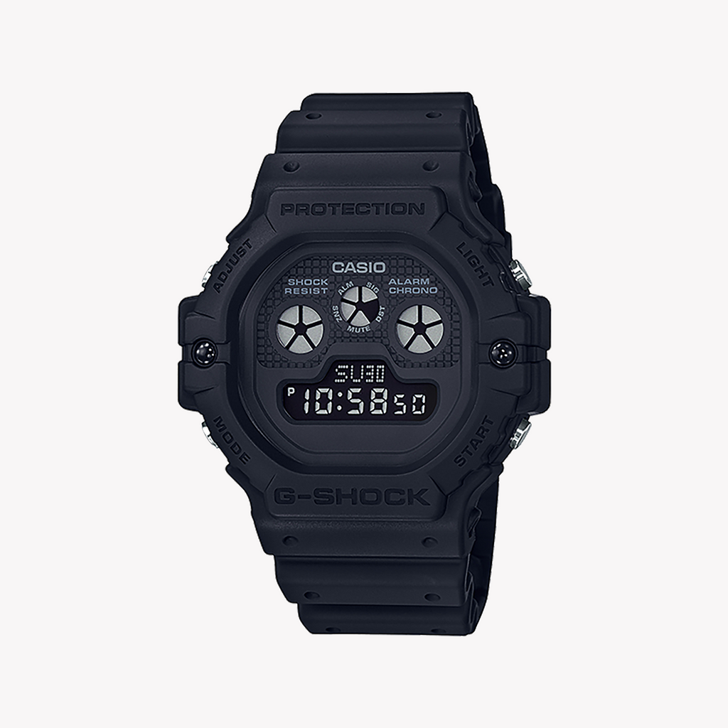 CASIO G-SHOCK DW-5900BB-1DR BOLD ADVENTURE - MEN'S ALL-BLACK RESIN SPORT WATCH