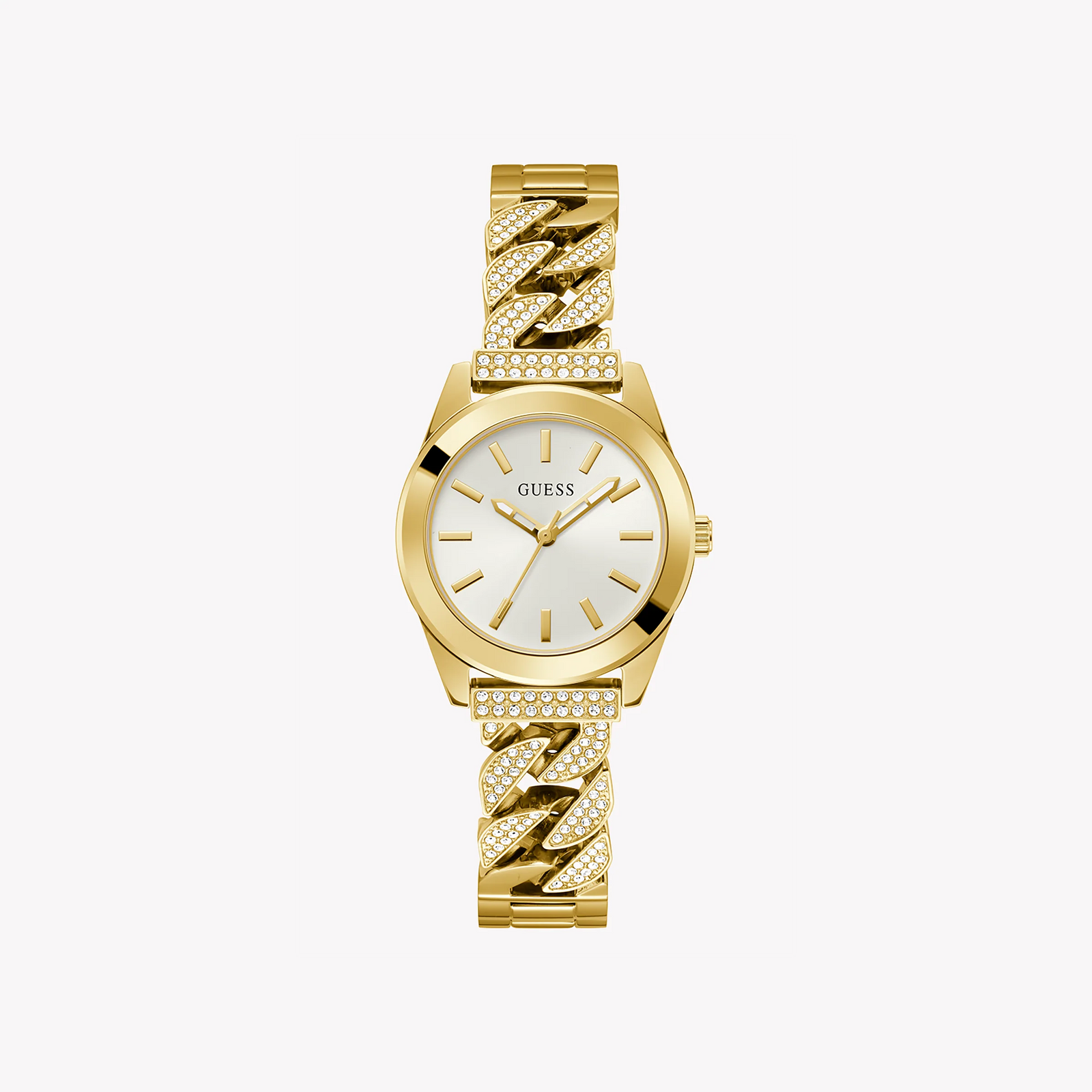 Guess Women's Gold Stainless Steel Watch, White Dial | Gw0546l2 by i-watch