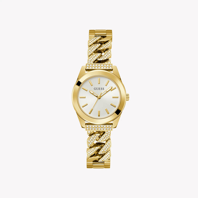 Guess Women's Gold Stainless Steel Watch, White Dial | Gw0546l2 by i-watch