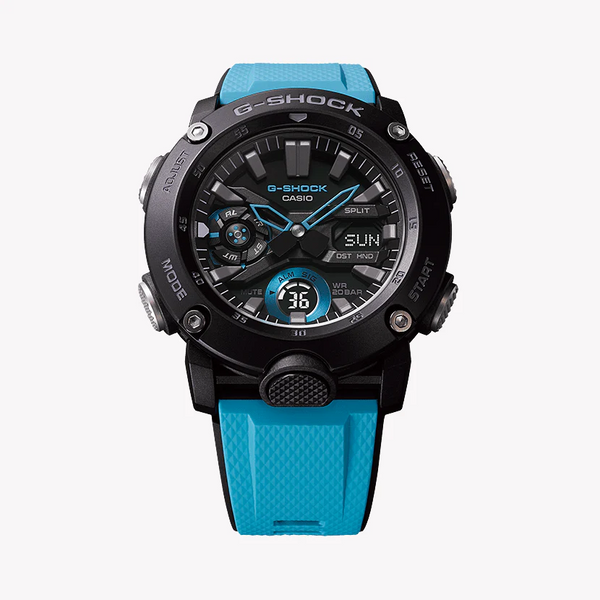 G-Shock Men's Black & Blue Resin Watch, Bold Design | Ga-2000-1a2dr by i-watch