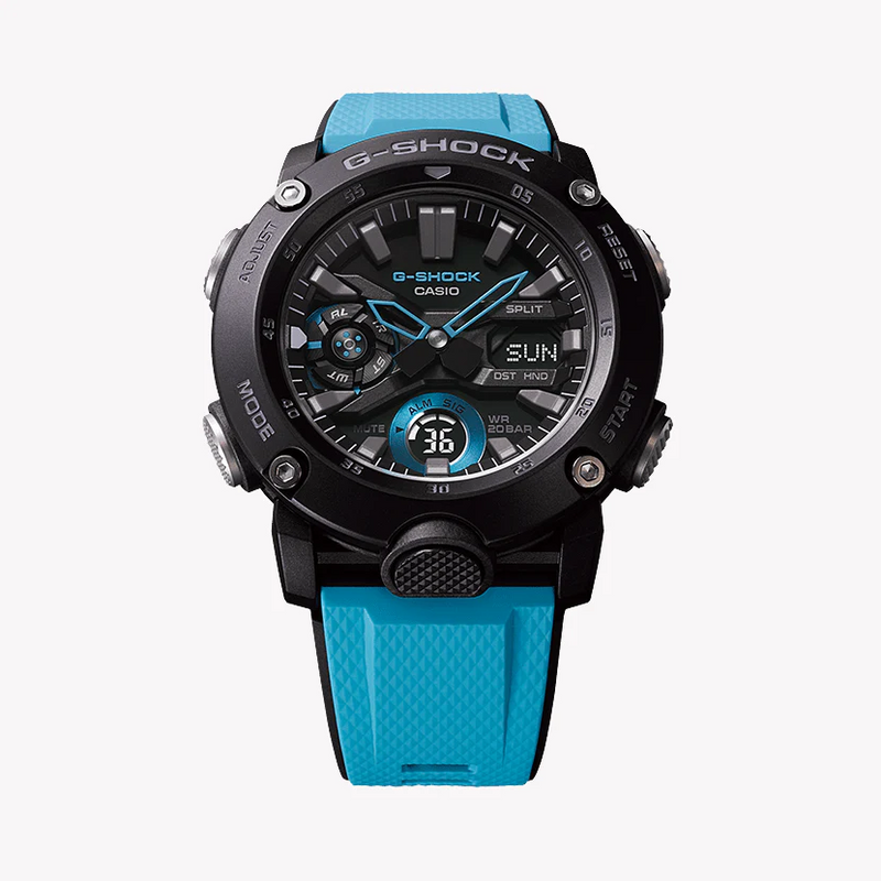 G-Shock Men's Black & Blue Resin Watch, Bold Design | Ga-2000-1a2dr by i-watch