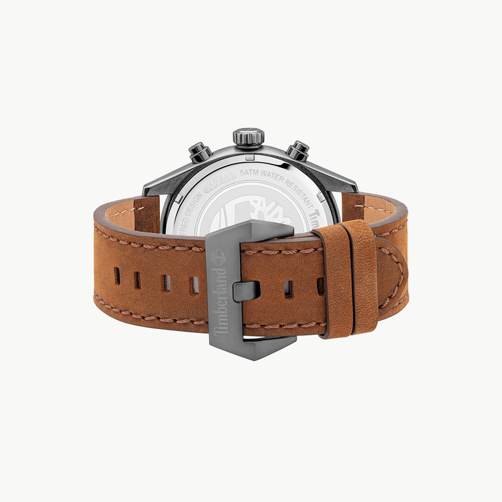 Timberland Men's Grey Stainless Steel Watch, Brown Leather | Tbl16062jyu02 by i-watch
