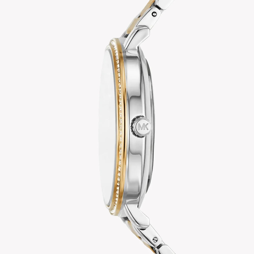Michael Kors Women's Silver-Gold Watch, White Dial | Mk4595 by i-watch