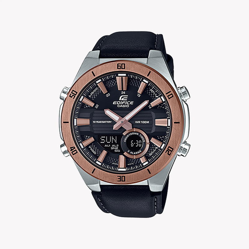 Edifice Efv-540d-1a4 - Elegant Adventure - Men's Stylish Silver & Black Watch by i-watch