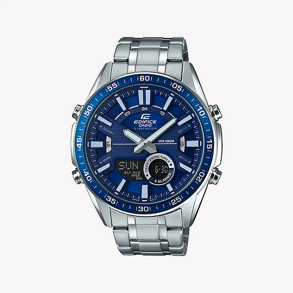 Casio Edifice Efv-C100d-2avdf Men's Watch - Sporty Elegance With Blue Dial & Stainless Steel Band by i-watch