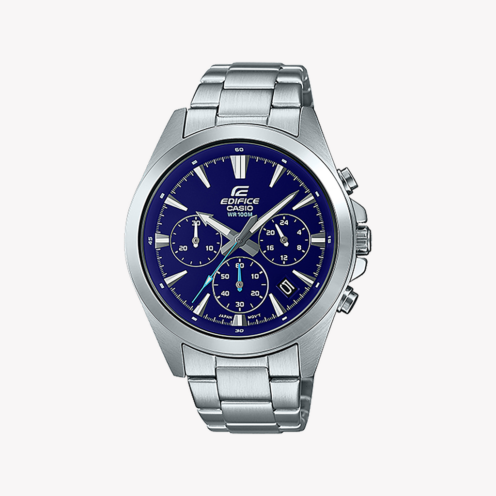 CASIO EDIFICE EFV-630D-2AVUDF - SPORTY ELEGANCE MEN'S WATCH with Stainless Steel & Blue Dial
