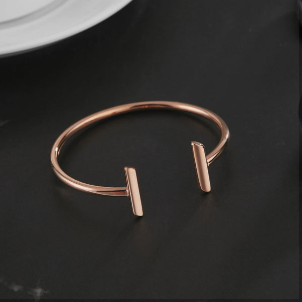 Zink Women's Rose Gold Stainless Steel Bracelet | Zfbg003rg