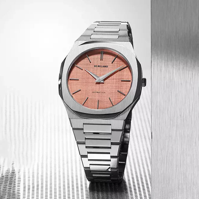D1 MILANO Men's Silver Watch, Rose Gold Dial | D1-UTBJ26 by i-watch