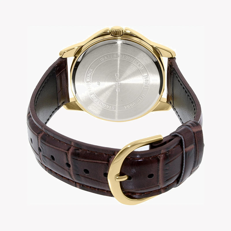 CASIO MTP-V004GL-7AUD ELEGANCE REDEFINED - STYLISH MEN'S WATCH WITH GOLD STAINLESS STEEL & LEATHER BAND-i-Watch-2