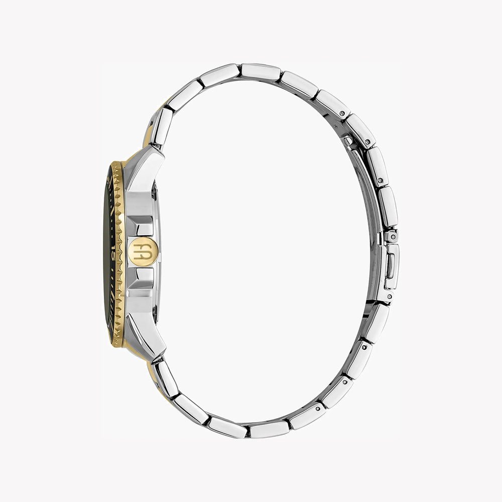 Esprit Men's Silver & Gold Stainless Steel Watch, Black Dial | Es1g156m0025 by i-watch