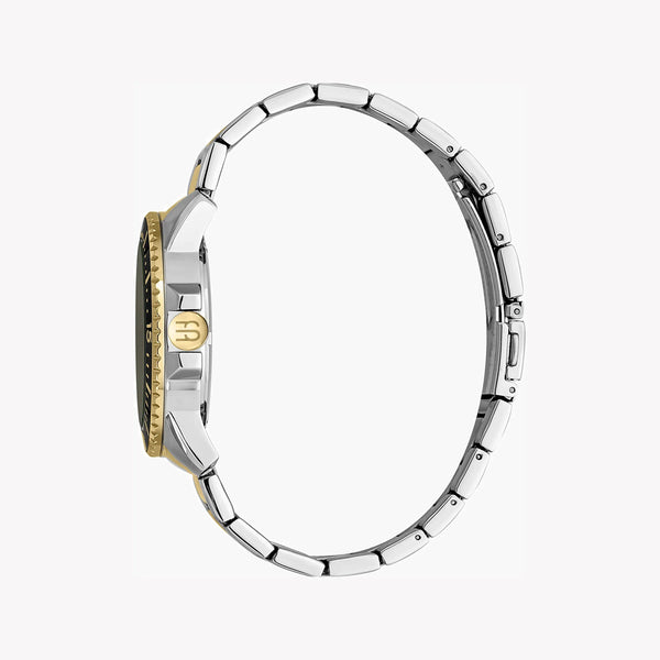 Esprit Men's Silver & Gold Stainless Steel Watch, Black Dial | Es1g156m0025 by i-watch