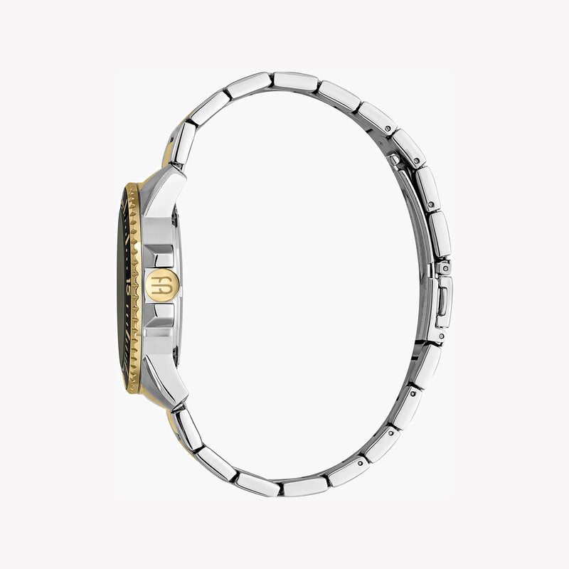 Esprit Men's Silver & Gold Stainless Steel Watch, Black Dial | Es1g156m0025 by i-watch
