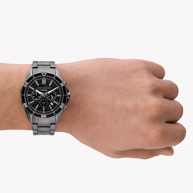 ARMANI EXCHANGE AX1959 - MODERN SILVER SOPHISTICATION MEN'S WATCH WITH BLACK DIAL-i-Watch-4