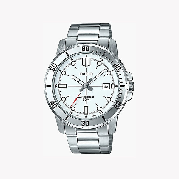 Casio Mtp-Vd01d-7evudf - Elegant Versatility Men's Watch With Stainless Steel Band by i-watch