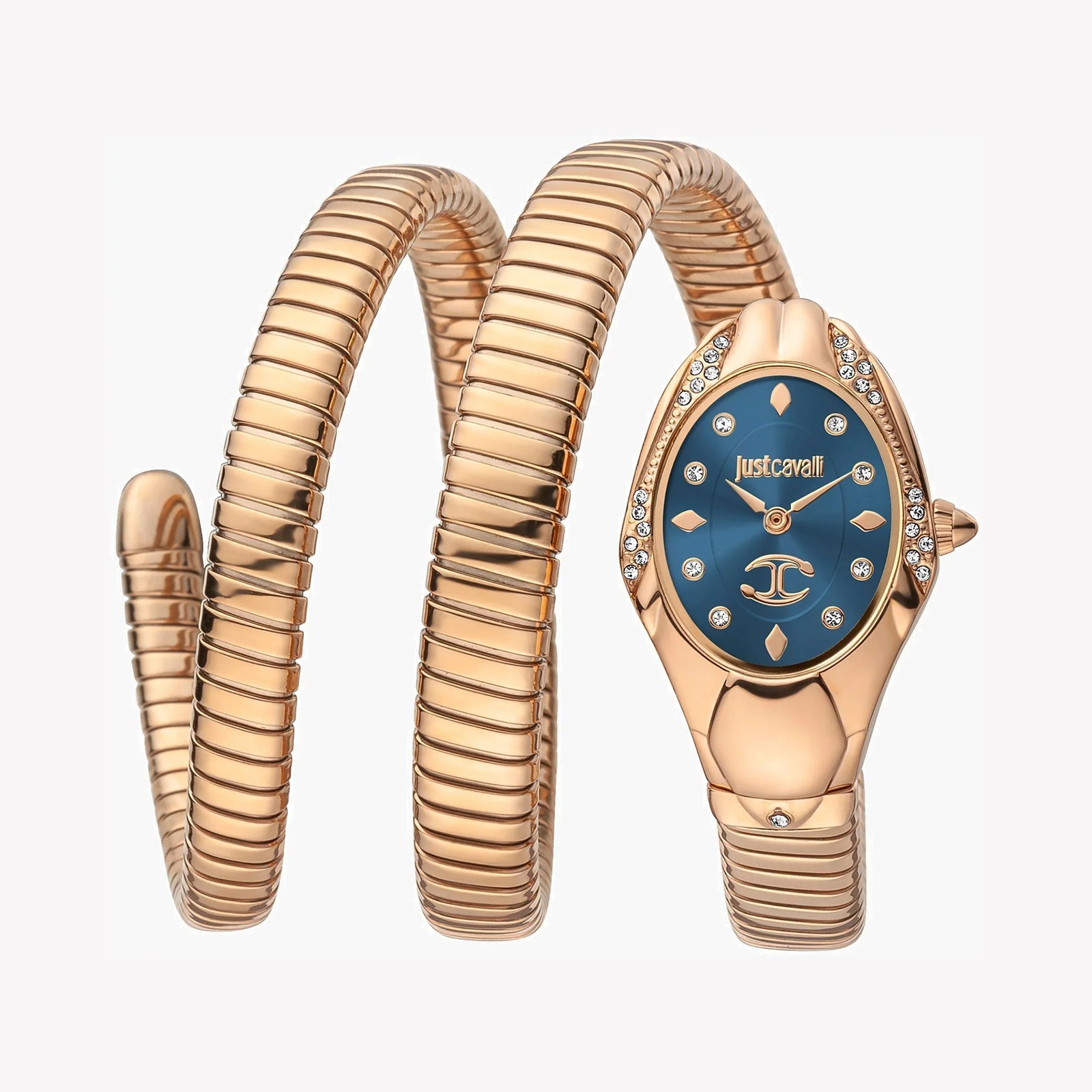 Just Cavalli Women's Rose Gold Watch, Blue Dial | Jc1l185m0035 by i-watch