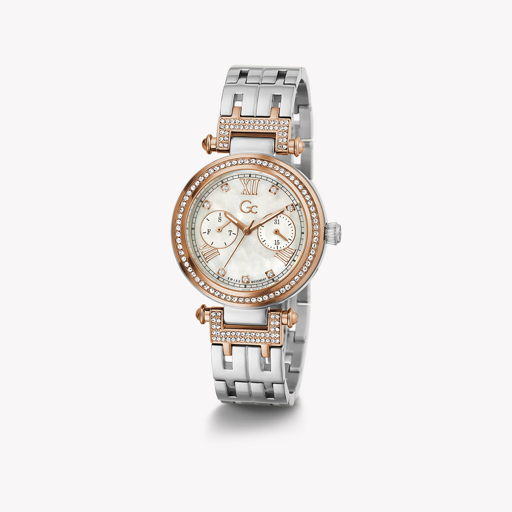 Guess Women's Rose Gold Watch, Silver Band | Y78003l1mf by i-watch