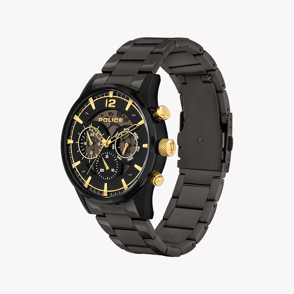 POLICE PEWJK2002802 - BLACK ELEGANCE SERIES Men's Watch: Sleek IP Black Design & Precision Quartz Movement-i-Watch-2