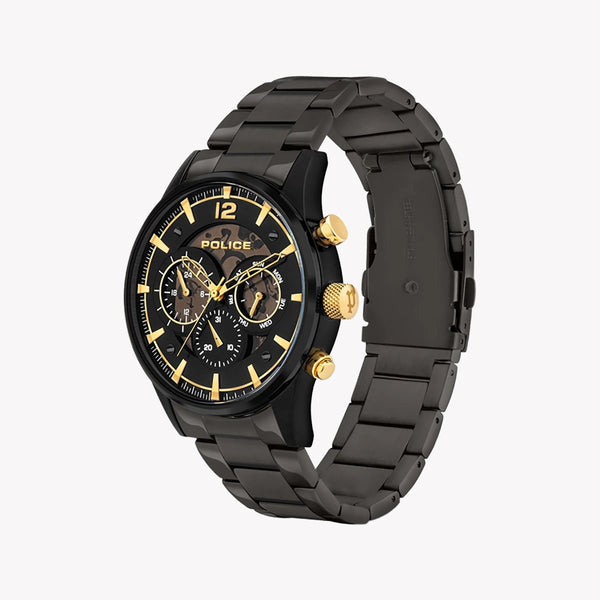 Police Men's Black Stainless Steel Watch, Black Dial | Pewjk2002802 by i-watch