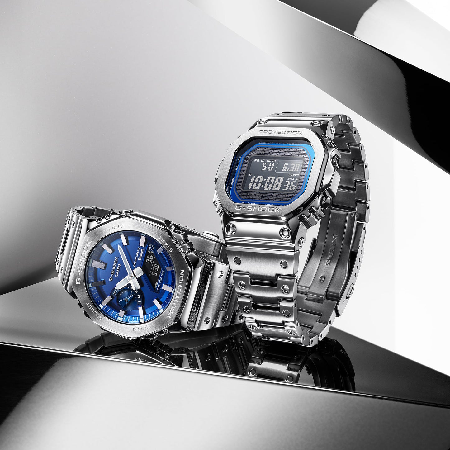 CASIO G-SHOCK GM-B2100AD-2A MASTER OF G OAK FULL METAL - BLUE VAPOR SERIE Bluetooth Men's Watch