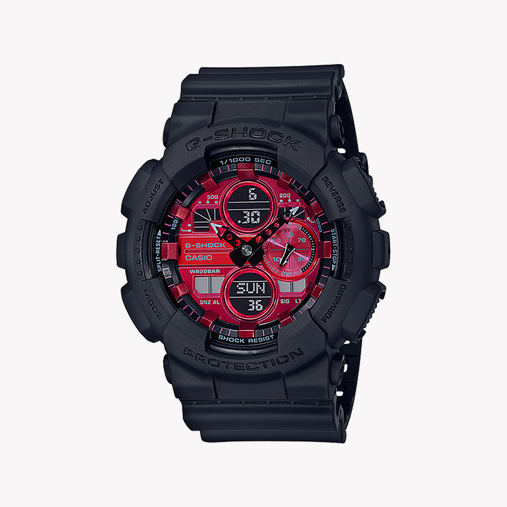 CASIO G-SHOCK GA-140AR-1ADR BOLD RESILIENCE - MEN'S BLACK RESIN ADVENTURE WATCH