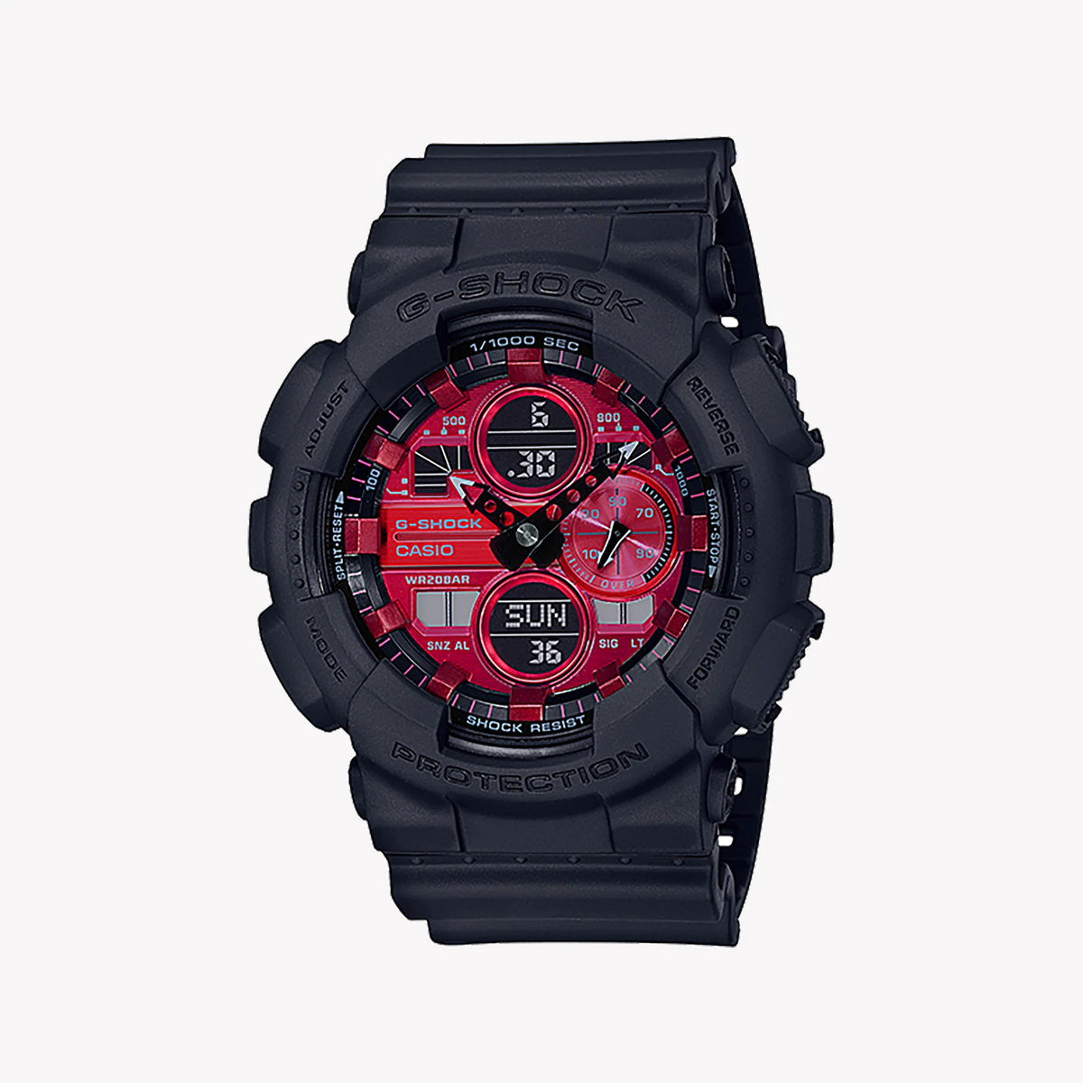 Casio G-Shock Ga-140ar-1adr Bold Resilience - Men's Black Resin Adventure Watch by i-watch