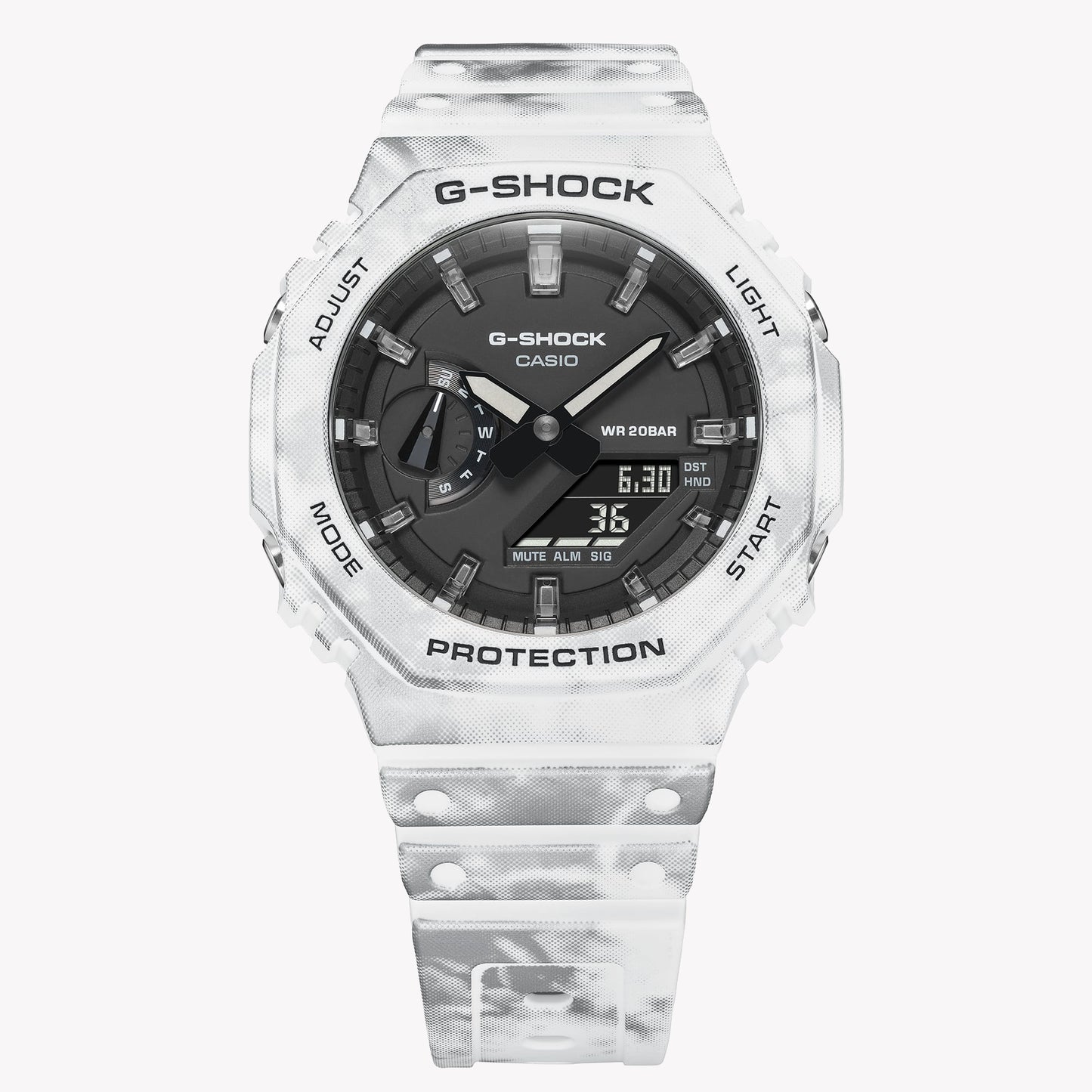 CASIO G-SHOCK GAE-2100GC-7A OAK - ALPINE CAMO SERIE Special Edt. SNOW CAMOUFLAGE Men's Watch