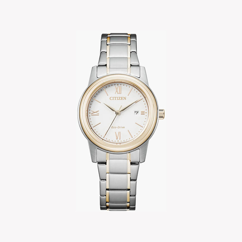 Citizen Fe1226-82a - Elegant Charm: Women's Stainless Steel Watch With Date & Crystal Accents by i-watch