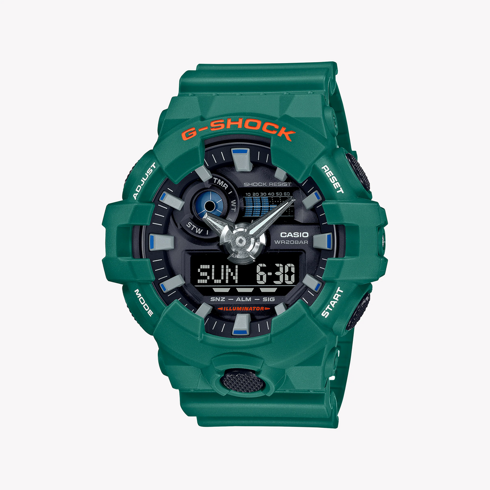 G-Shock Men's Green Resin Watch, Digital Display | Ga-700sc-3adr by i-watch