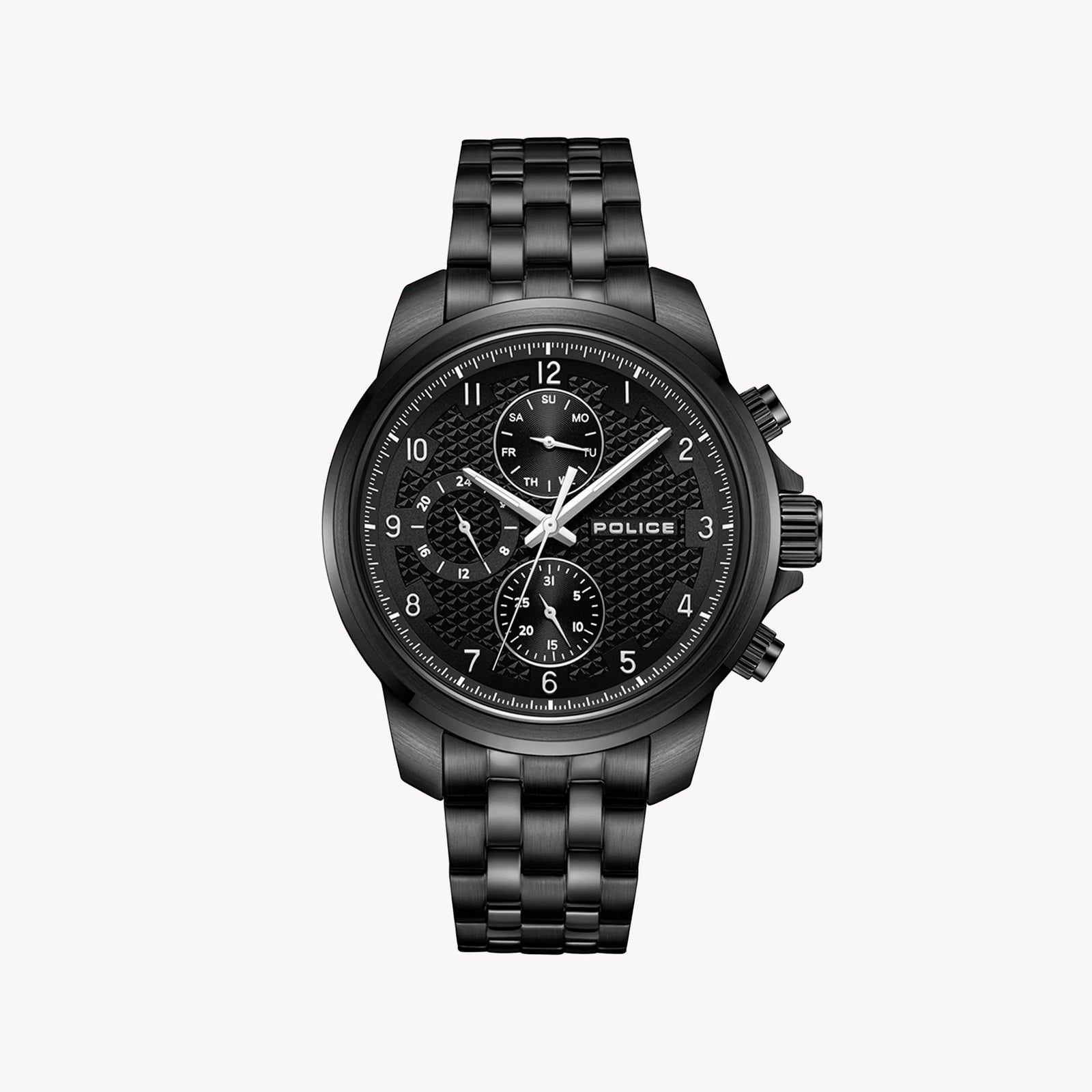 Police Men's Black Stainless Steel Watch, Black Dial | Pewjk0021504 by i-watch