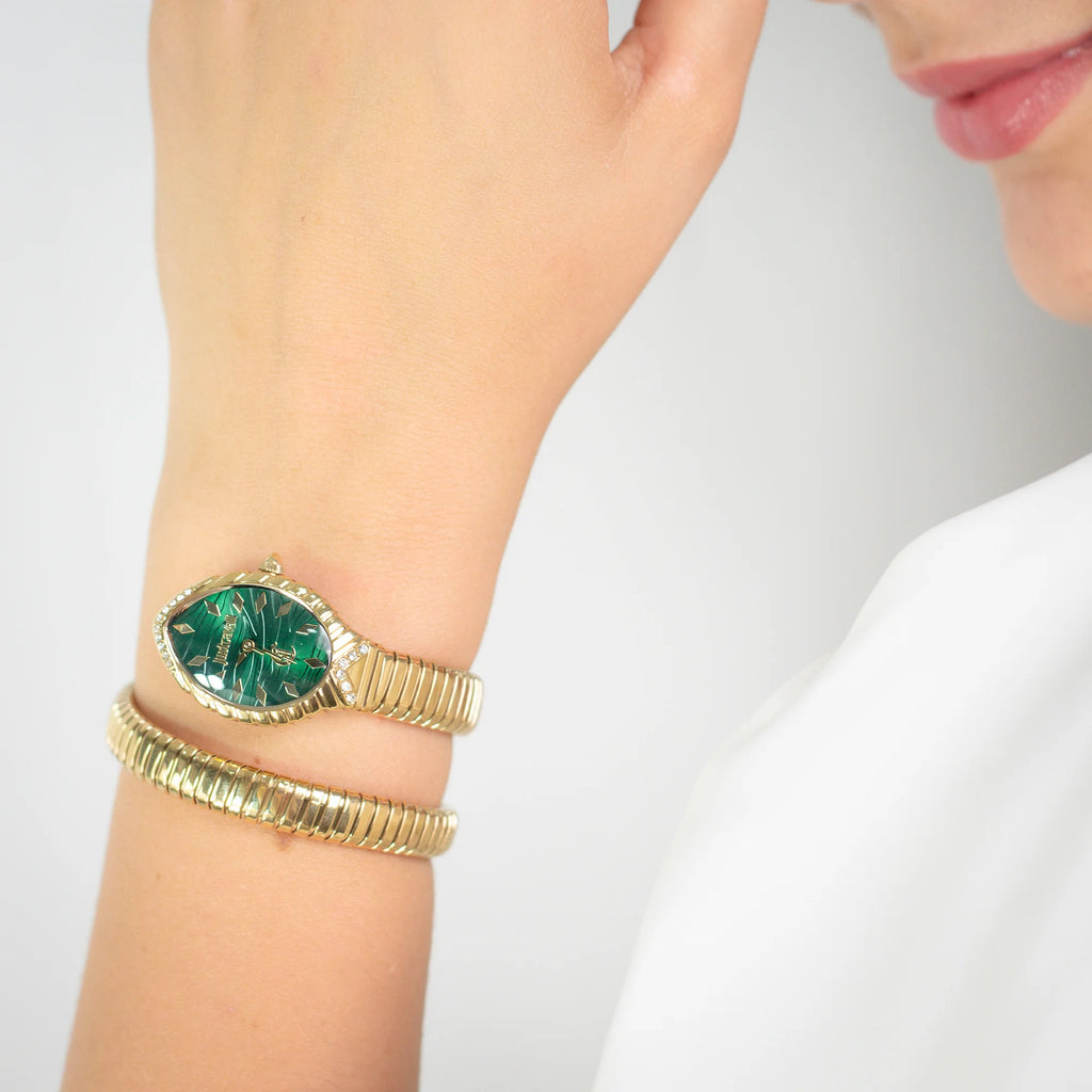 JUST CAVALLI JC1L322M0035 - BOLD GLAMOUR UNISEX WATCH WITH GOLD & DARK GREEN DIAL-i-Watch-2