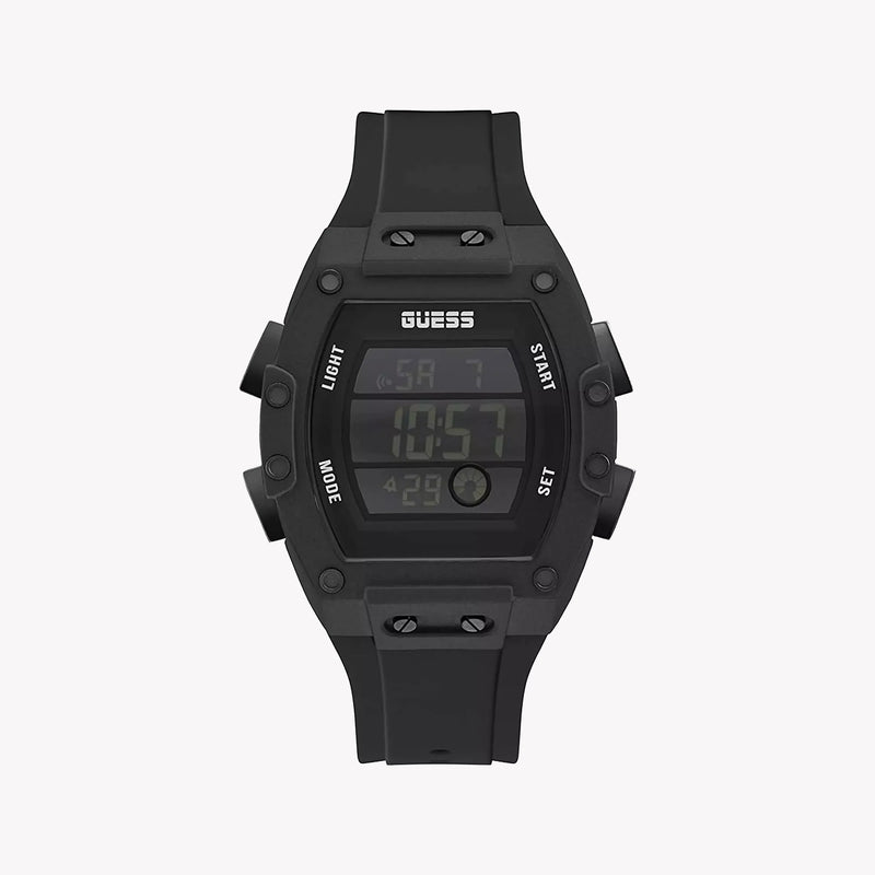 Guess Men's Black Rubber Watch, Digital Face | Gw0340g4 by i-watch