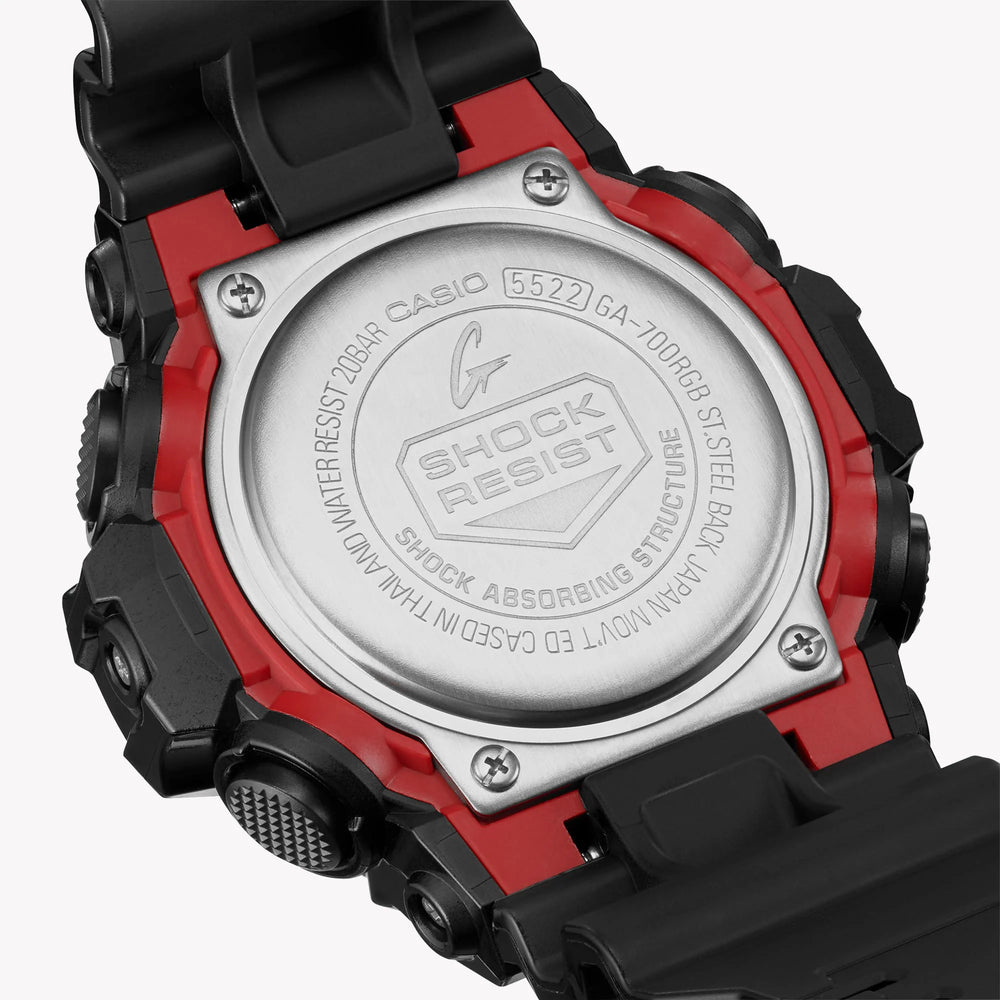 G-Shock Men's Black Resin Watch, Digital Dial | Ga-700rgb-1adr by i-watch