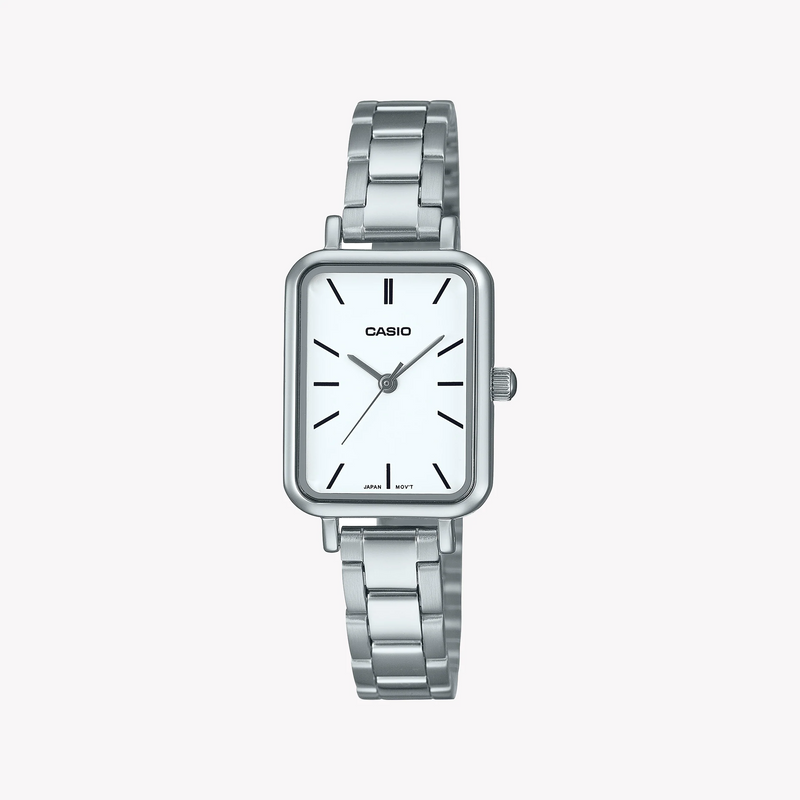 Casio Women's Silver Stainless Steel Watch, White Dial | Ltp-V009d-7eudf by i-watch
