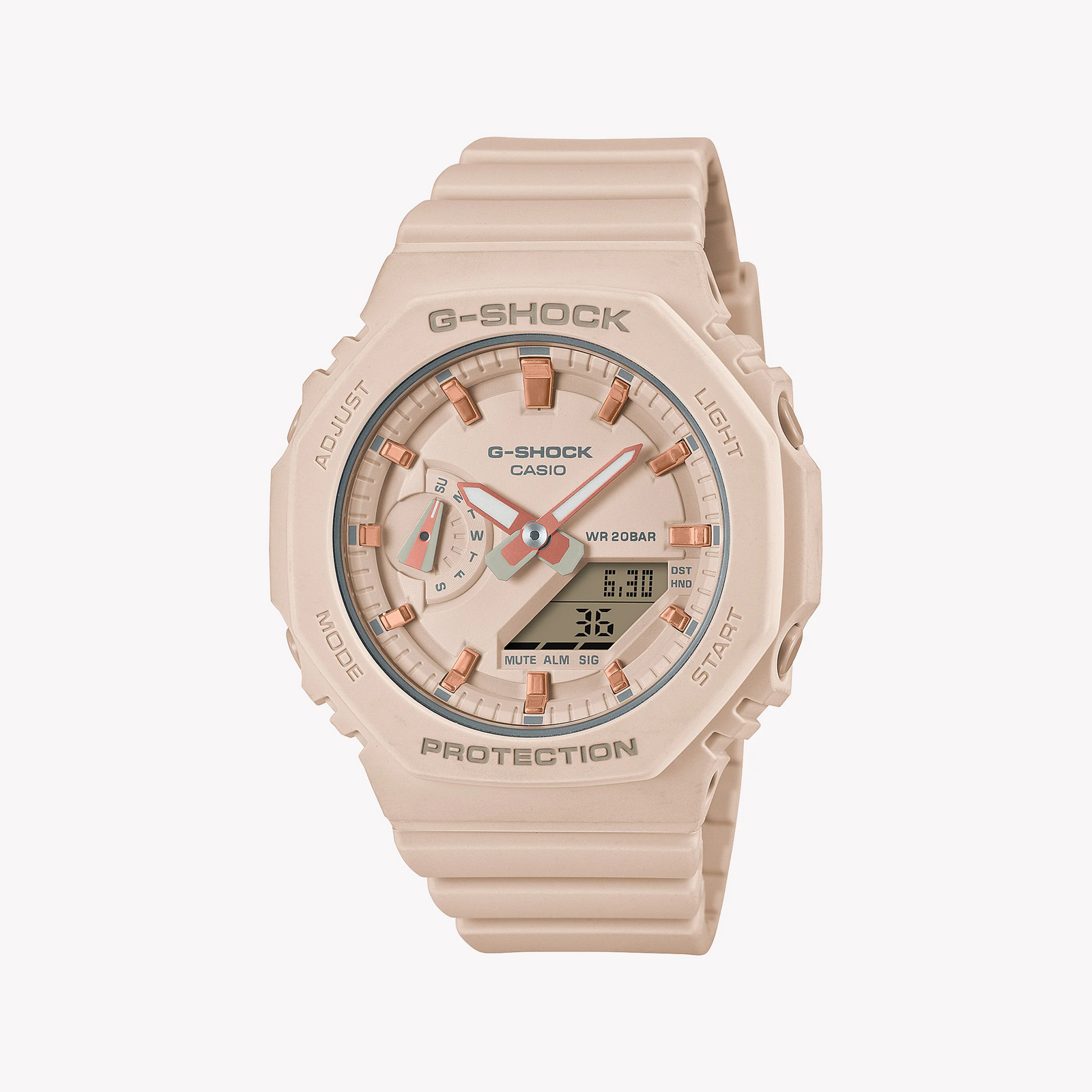 G-Shock Women's Beige Resin Watch, Bold Aesthetic | Gma-S2100-4adr by i-watch