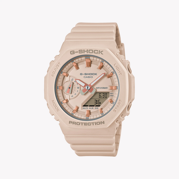 G-Shock Women's Beige Resin Watch, Bold Aesthetic | Gma-S2100-4adr by i-watch