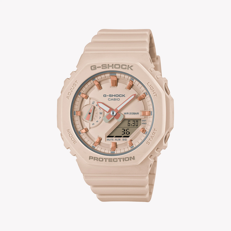 G-Shock Women's Beige Resin Watch, Bold Aesthetic | Gma-S2100-4adr by i-watch