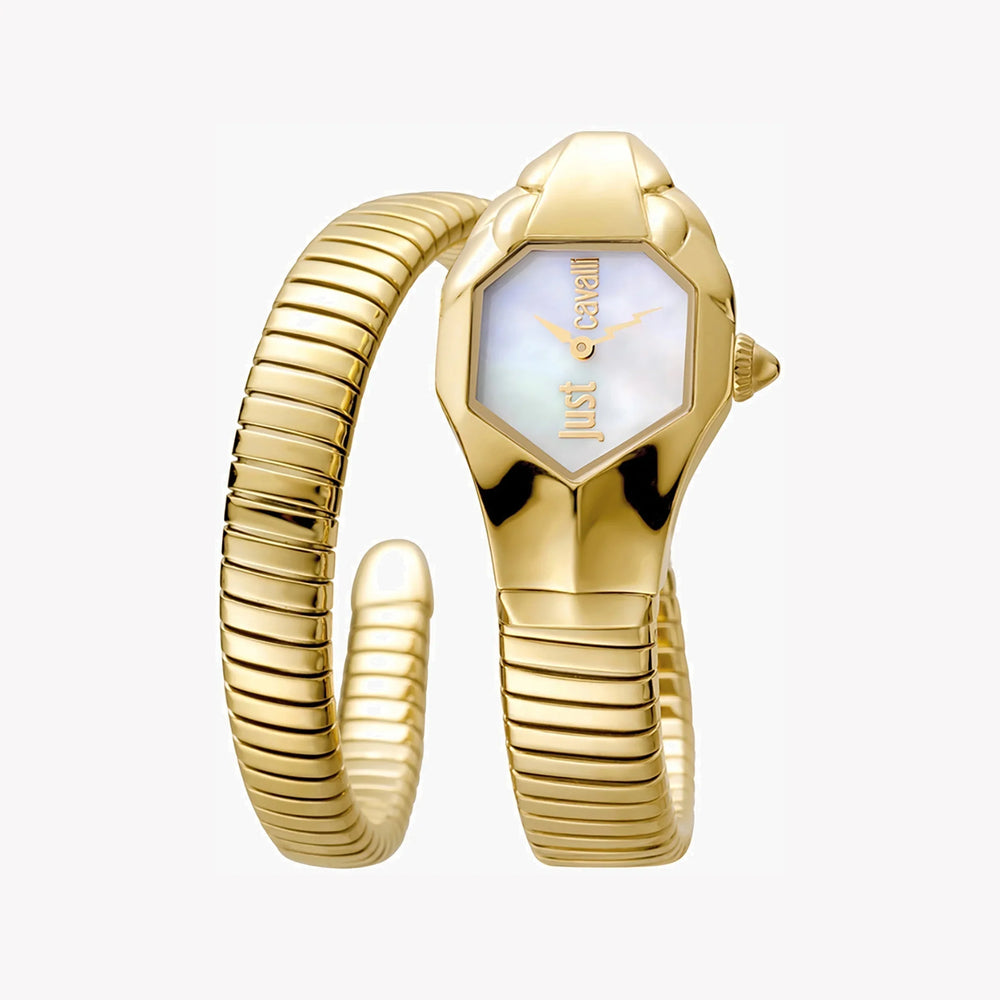 Just Cavalli Women's Gold Watch, White Mother Of Pearls Dial | Jc1l001m0025 by i-watch