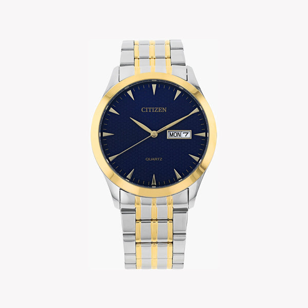 Citizen Dz5014-53l Gold & Blue Dial - Elegant Men's Watch With Stainless Steel Band by i-watch