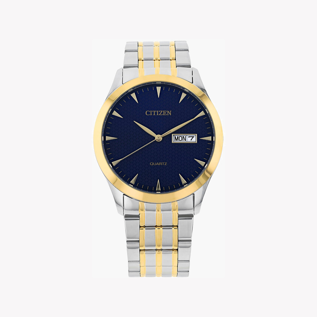 CITIZEN DZ5014-53L GOLD & BLUE DIAL - ELEGANT MEN'S WATCH WITH STAINLESS STEEL BAND