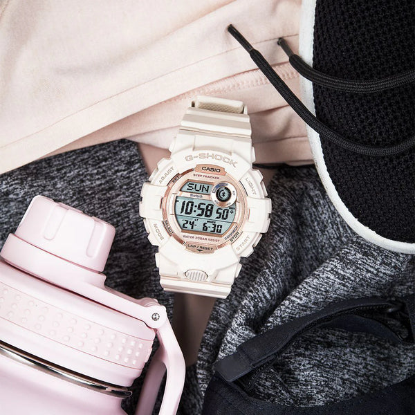Casio G-Shock Gmd-B800-4dr Sporty Elegance - Unisex Timepiece With Beige Resin Band And Smart Features by i-watch