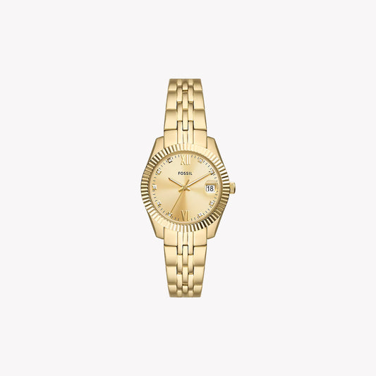 Scarlette Three-Hand Date Gold-Tone Stainless Steel Watch ES5338