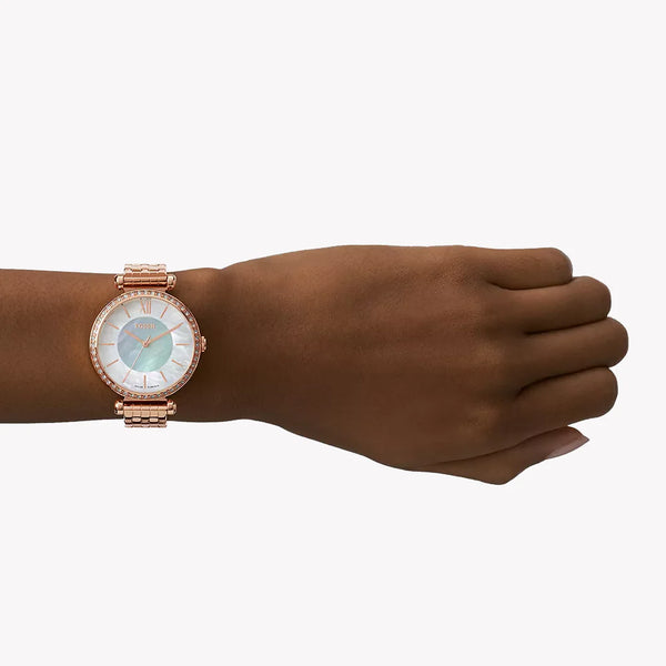 Fossil Women's Rose Gold Watch, White Dial | Bq3820 by i-watch