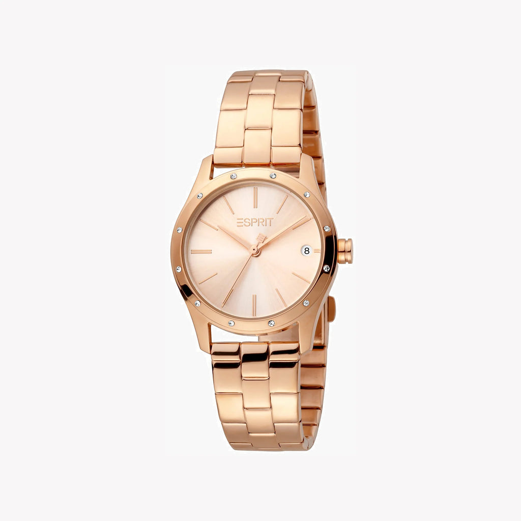 ESPRIT Women's Watch with Rose Gold Stainless Steel Case and Rose Gold Stainless Steel Band-i-Watch-2