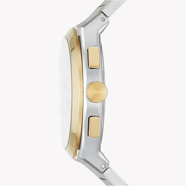 Fossil Men's Silver & Gold Watch, Black Dial | Fs5879 by i-watch