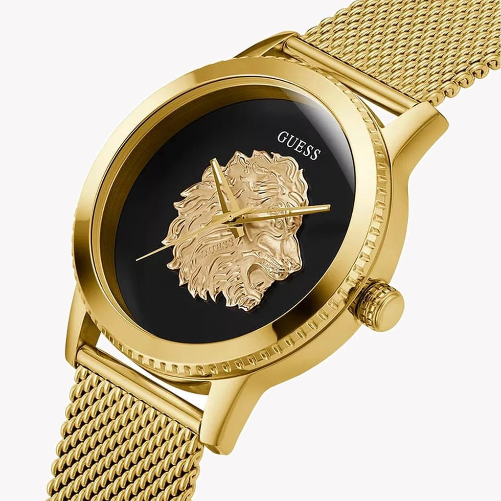 GUESS GW0702G1 GOLDEN TIMEPIECE - BOLD ELEGANCE UNISEX WATCH with striking black dial and stainless steel band-i-Watch-5