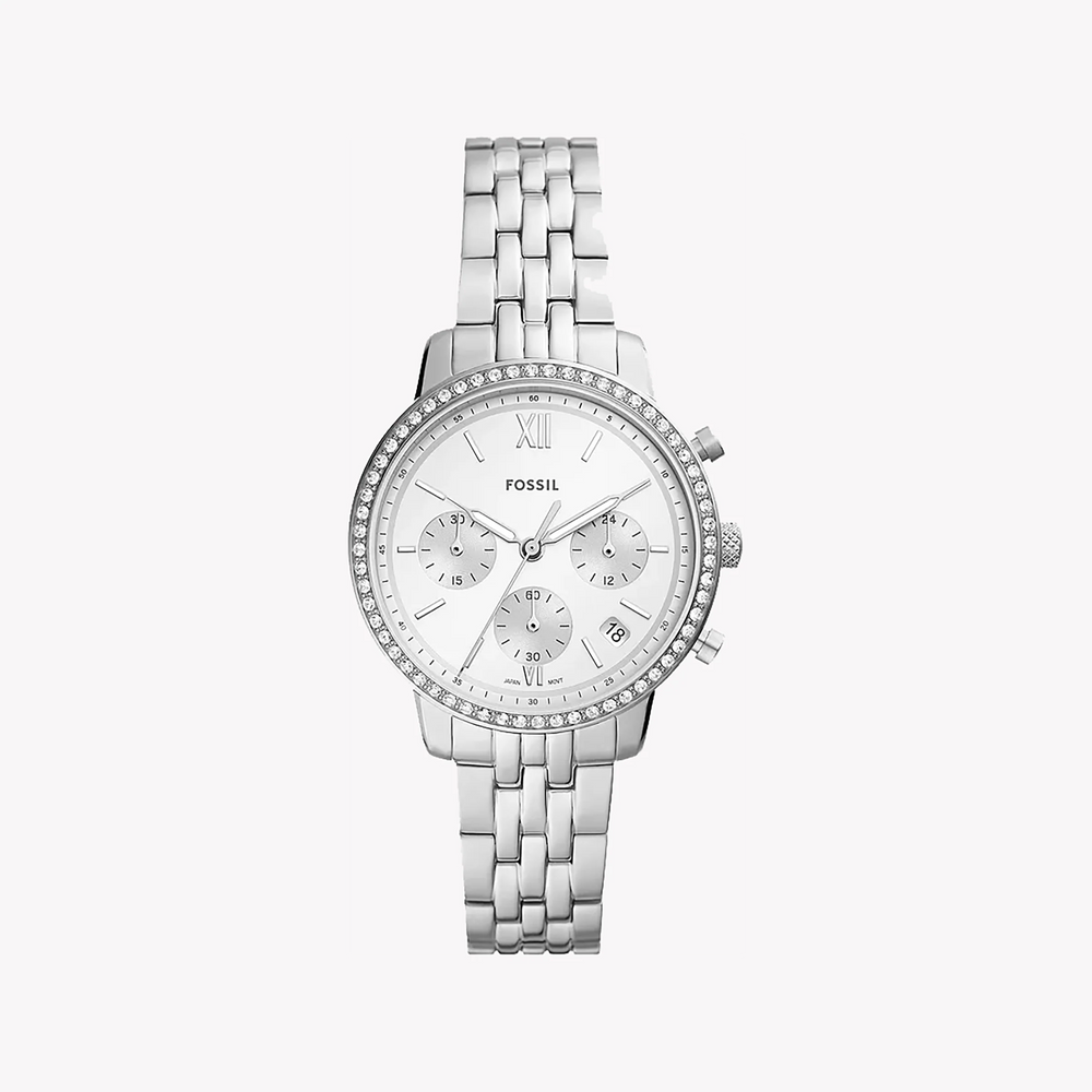Fossil Women's Silver Stainless Steel Watch, White Dial | Es5217 by i-watch