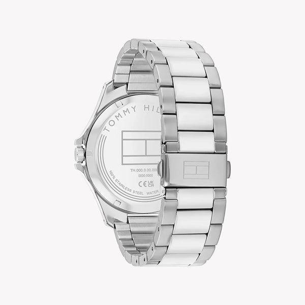 Tommy Hilfiger Men's Silver Stainless Steel, Orange Dial | 1710678 by i-watch
